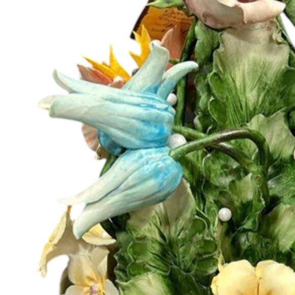 Mollica Capodimonte Porcelain Flower Bouquet IOB w/Hang Tag - Picture 8 of 12